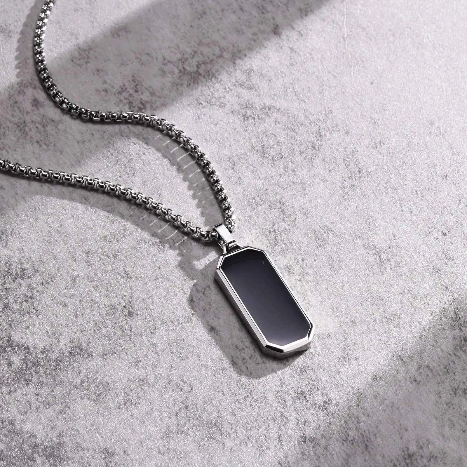 Vnox Small Dogtags Pendant Necklaces for Men - Revelloventures