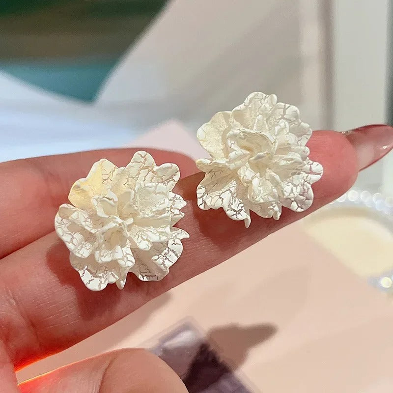 Red Blue Enamel Flower Stud Earrings for Women - Revelloventures