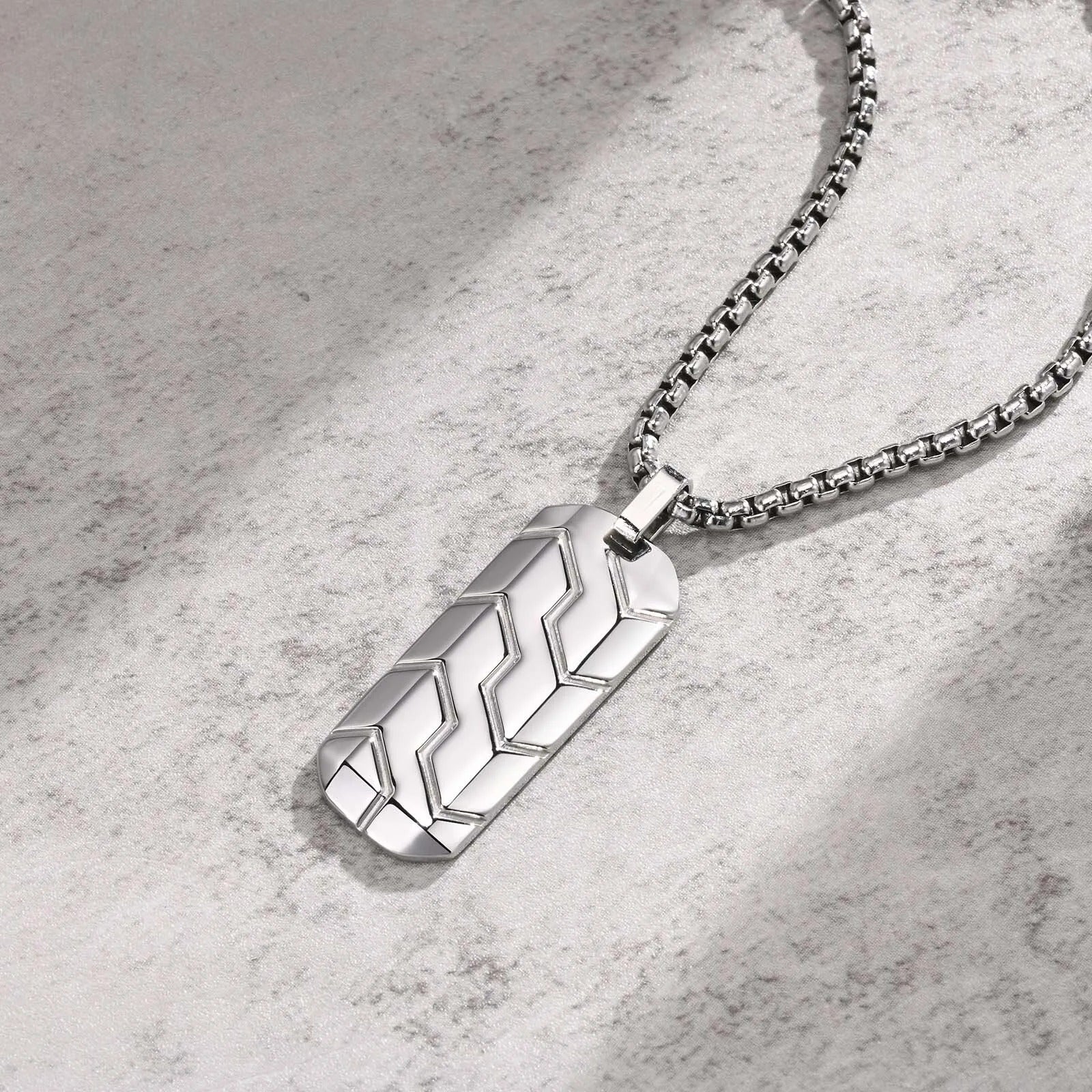 Vnox Small Dogtags Pendant Necklaces for Men - Revelloventures