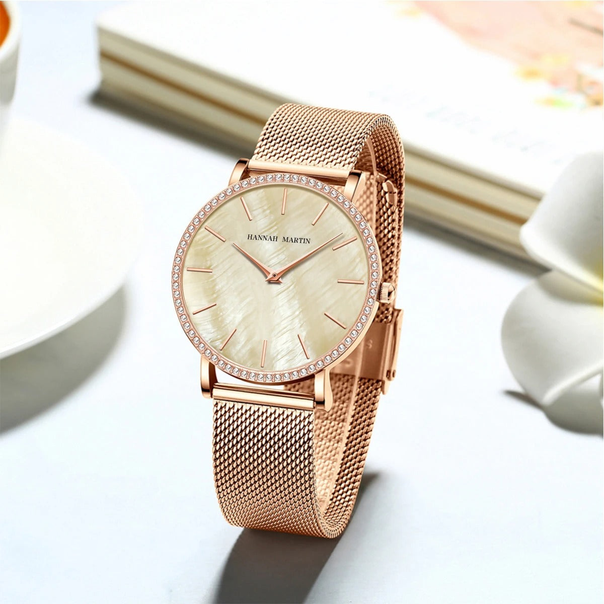 Quartz Movement Luxury Women Watch Rhinestone Stainless Steel - Revelloventures