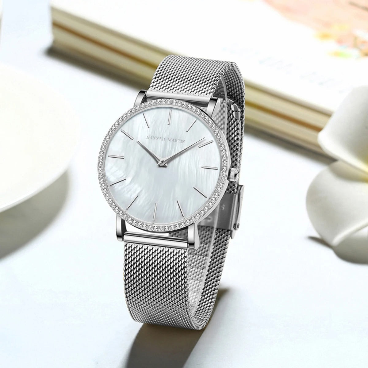 Quartz Movement Luxury Women Watch Rhinestone Stainless Steel - Revelloventures