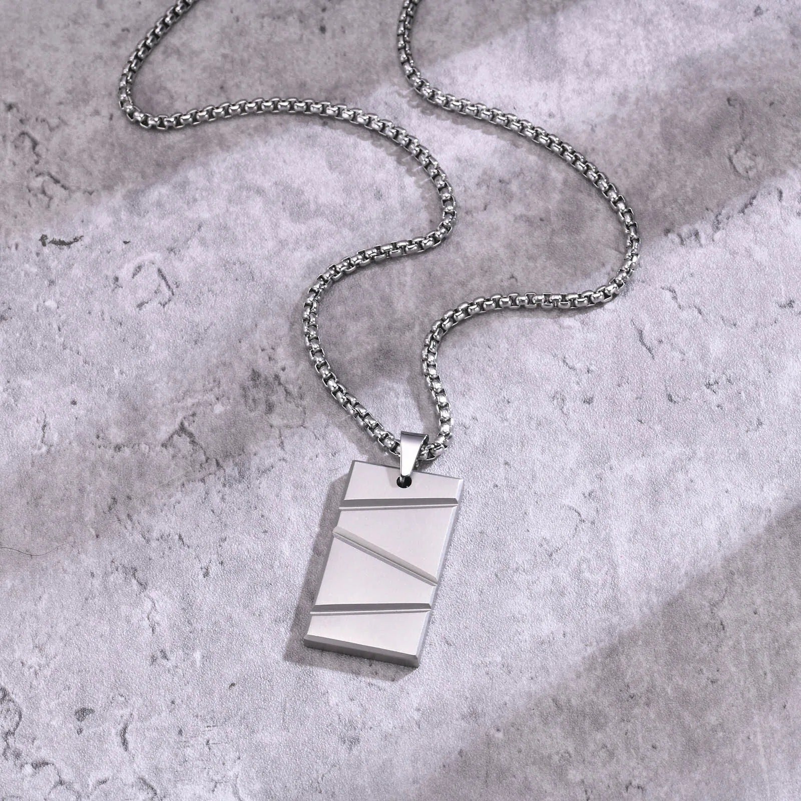 Vnox Small Dogtags Pendant Necklaces for Men - Revelloventures