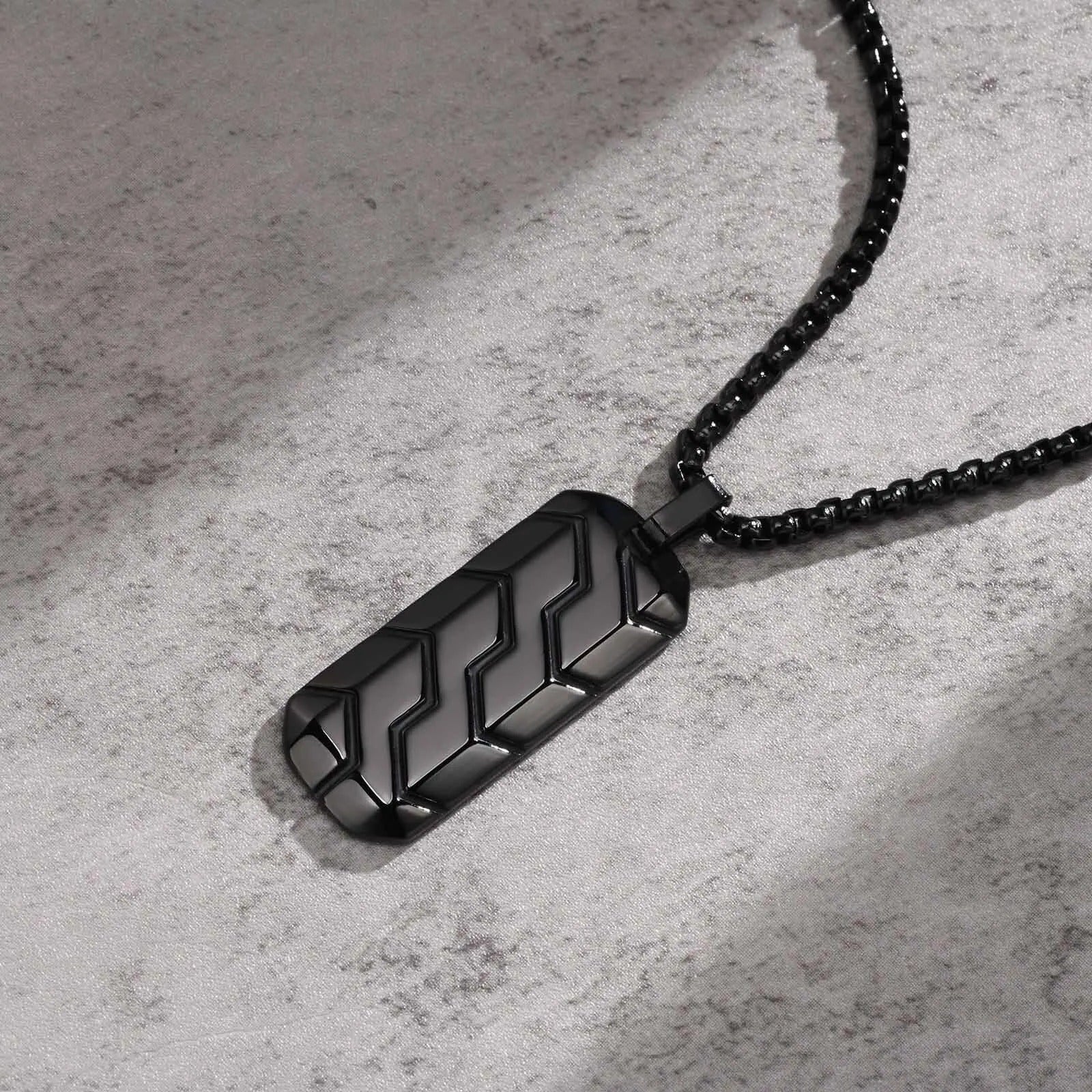Vnox Small Dogtags Pendant Necklaces for Men - Revelloventures