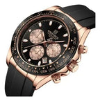 NAVIFORCE Luxury Men's Watch Waterproof Sports Quartz Clock Silicone Strap Chronograph Luminous Wristwatches - Revelloventures