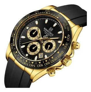 NAVIFORCE Luxury Men's Watch Waterproof Sports Quartz Clock Silicone Strap Chronograph Luminous Wristwatches - Revelloventures