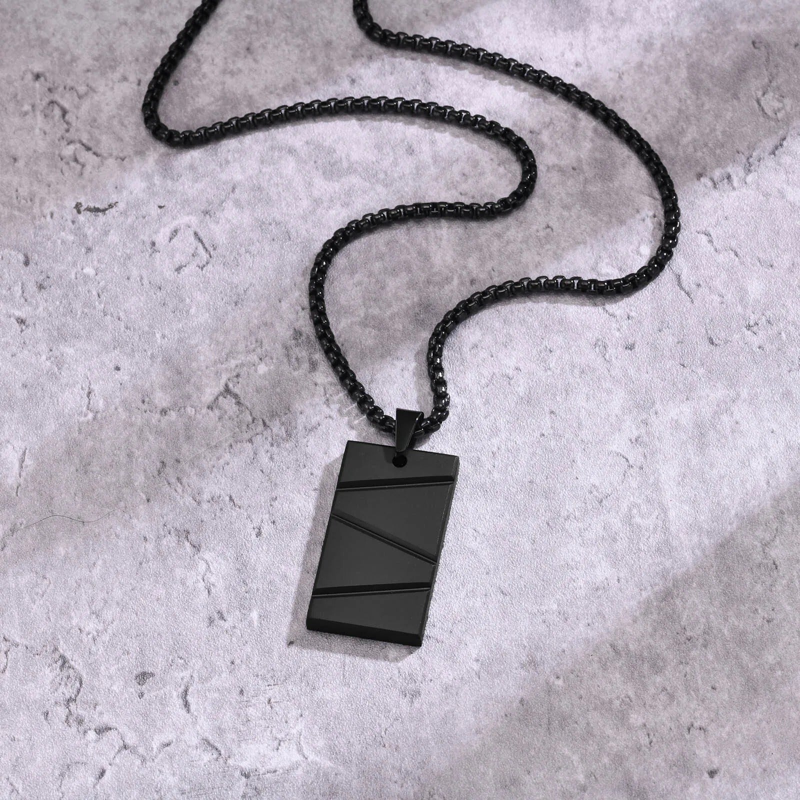 Vnox Small Dogtags Pendant Necklaces for Men - Revelloventures