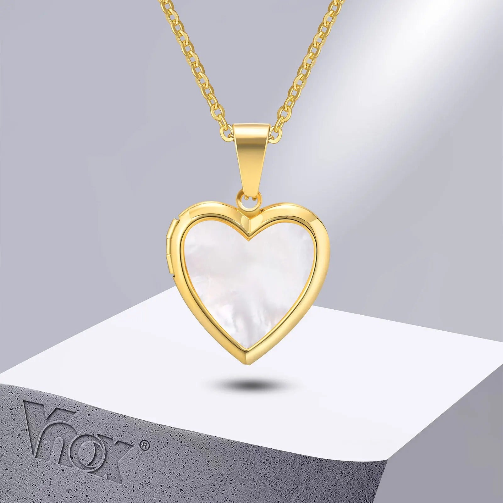Vnox Women Locket Necklaces, Openable Heart Pendants - Revelloventures
