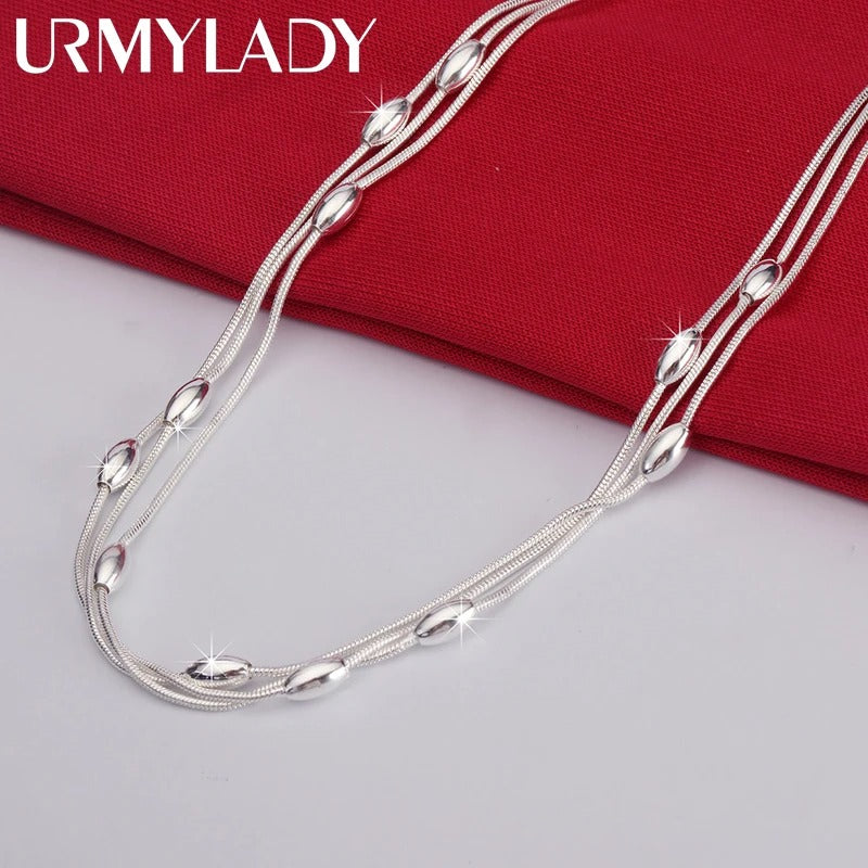 sterling silver Charms beads Necklace for women