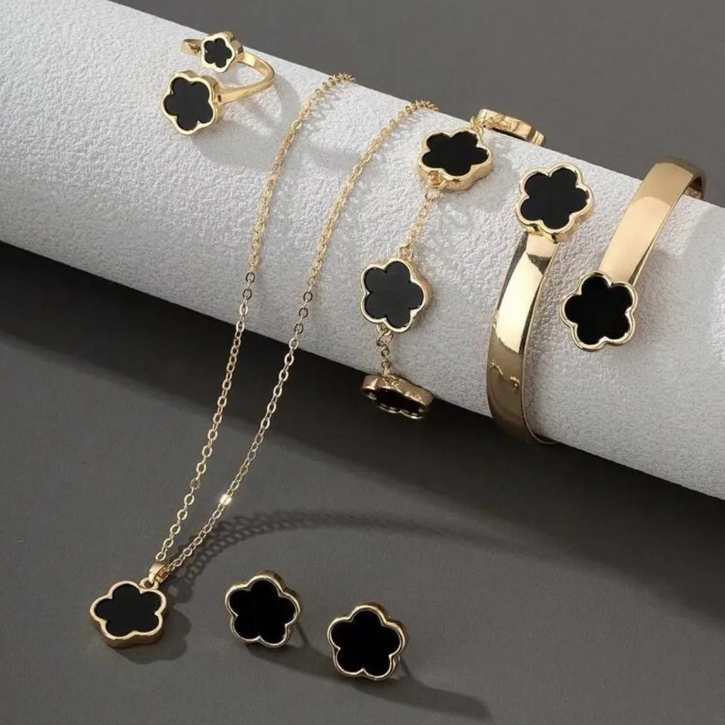 5pcs/set Colorful Enamel Plum Blossom Bracelets for Women - Revelloventures