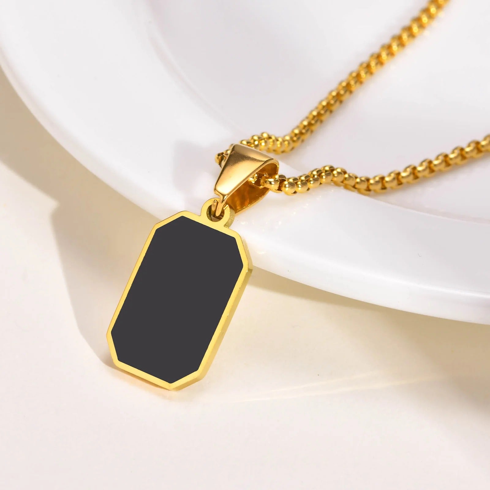 Vnox Small Dogtags Pendant Necklaces for Men - Revelloventures