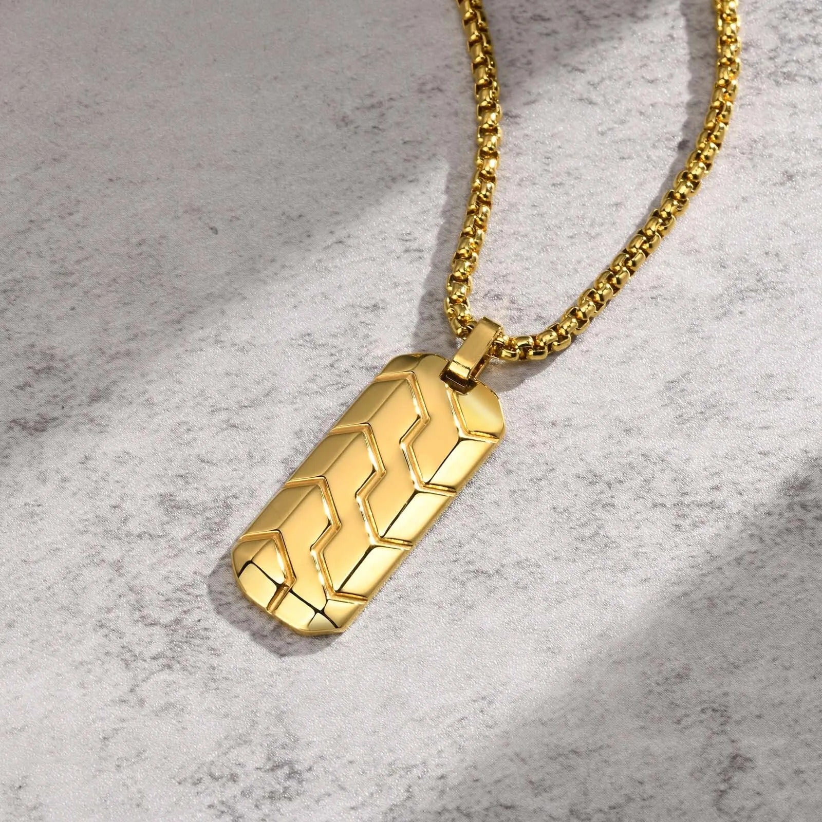 Vnox Small Dogtags Pendant Necklaces for Men - Revelloventures