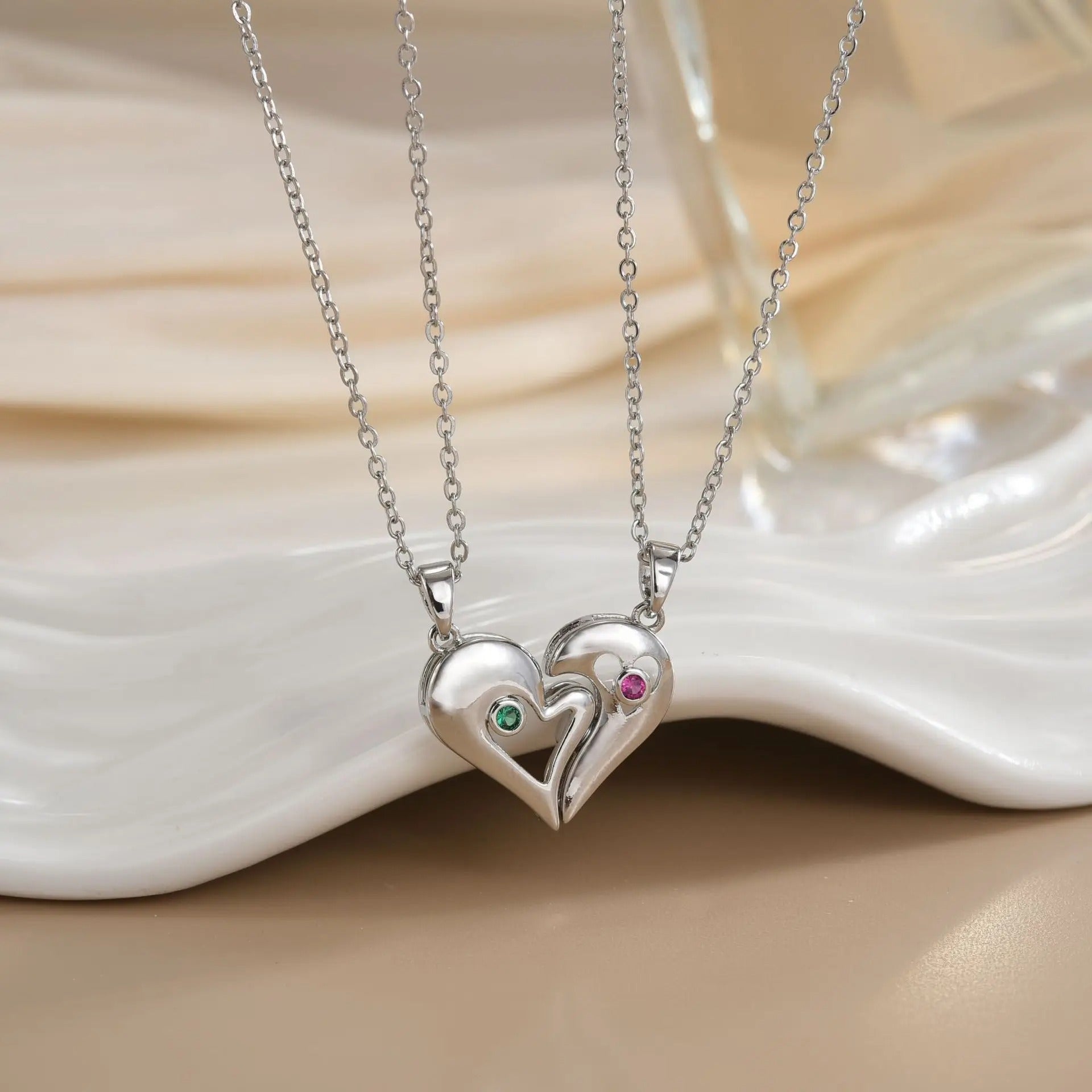 Stainless Steel Magnetic Sun Moon Couple Necklace Fashion Chain for Men and Women