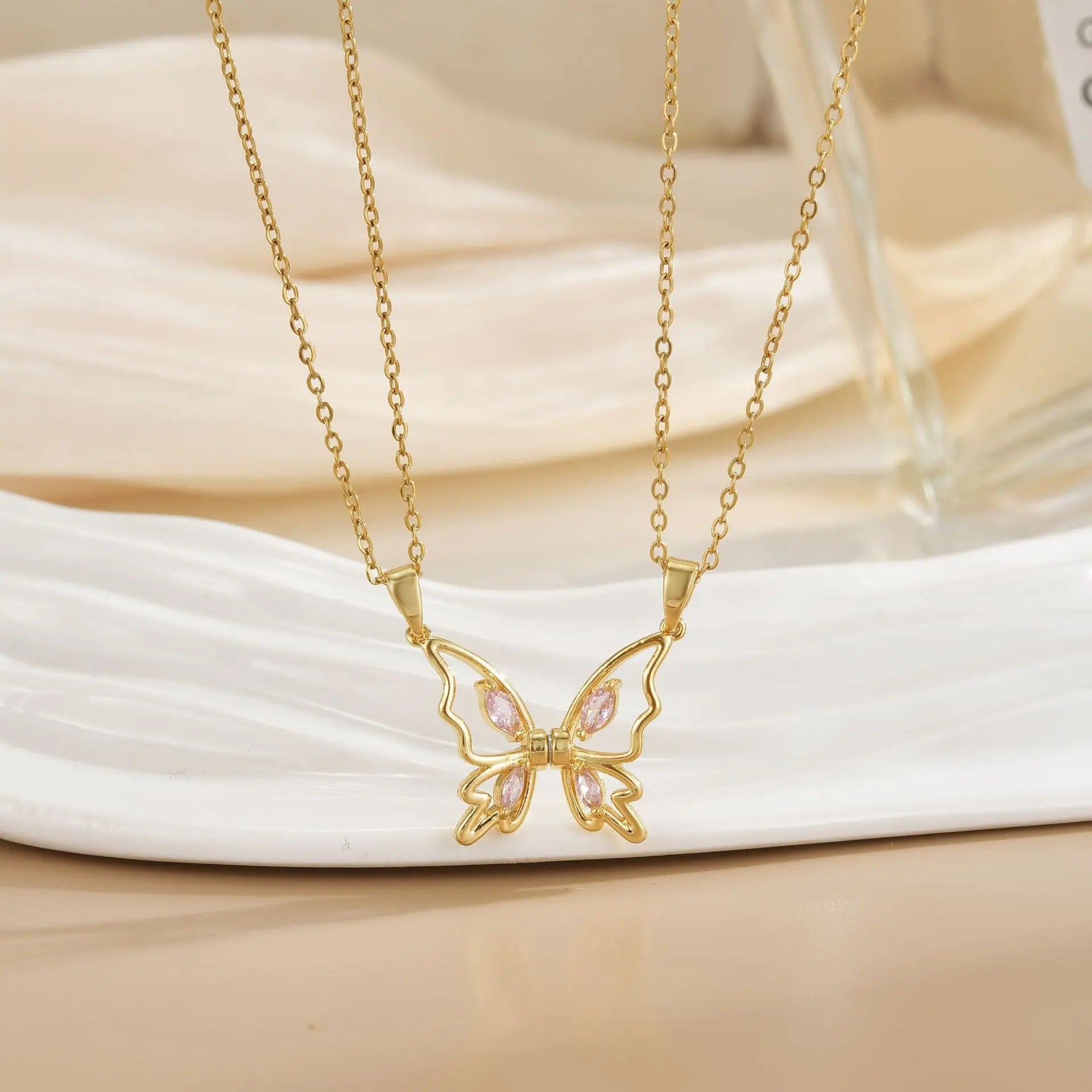 Stainless Steel Magnetic Sun Moon Couple Necklace Fashion Chain for Men and Women