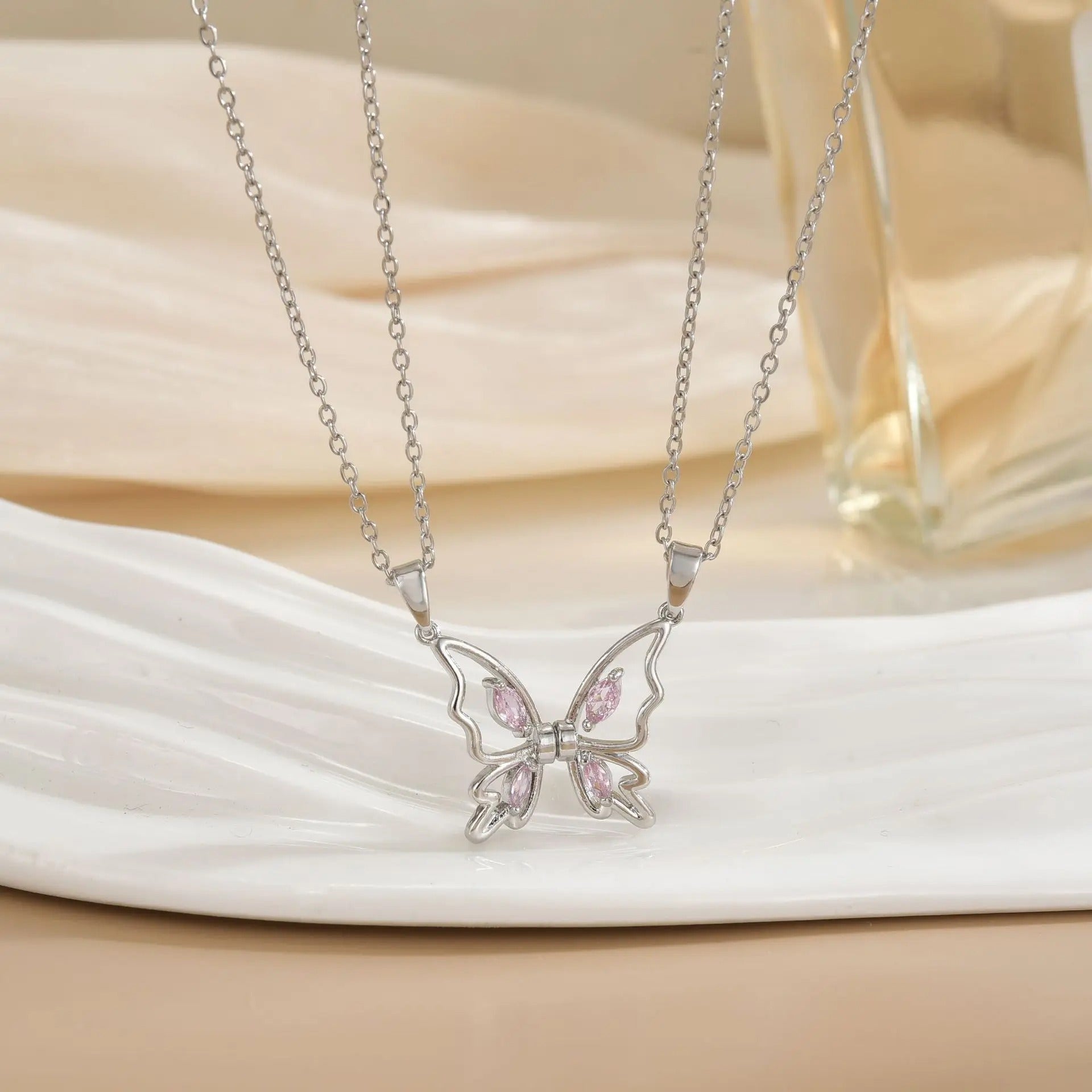 Stainless Steel Magnetic Sun Moon Couple Necklace Fashion Chain for Men and Women