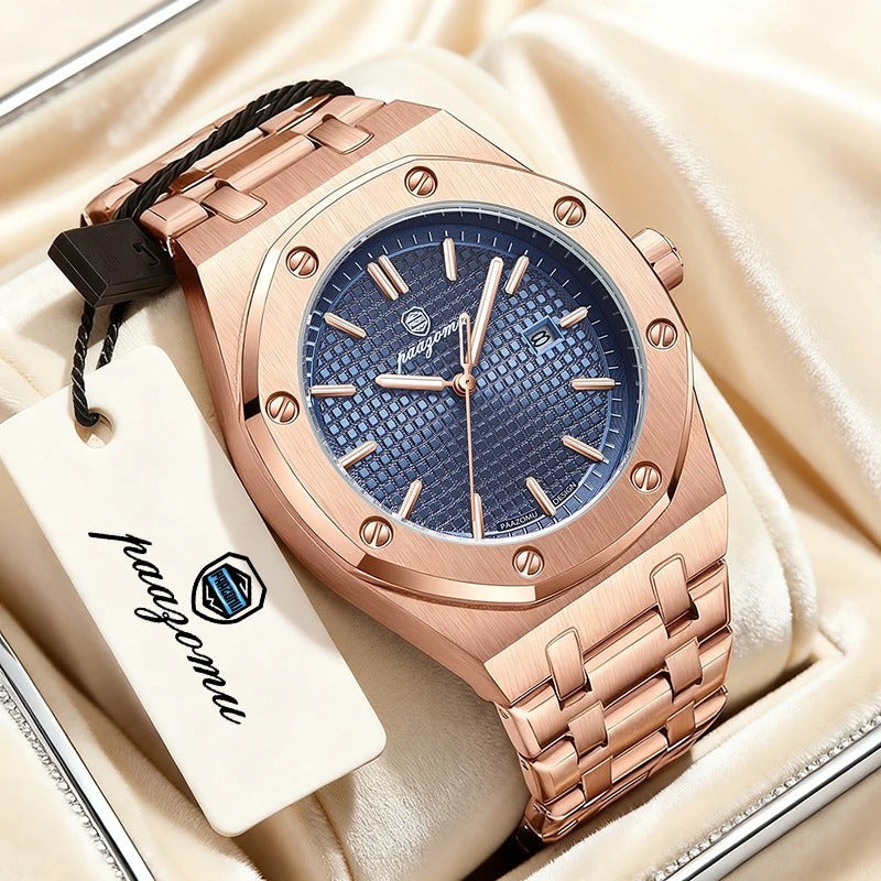 PAAZOMU Luxury Business Man Wristwatch Waterproof Luminous Date Men - Revelloventures