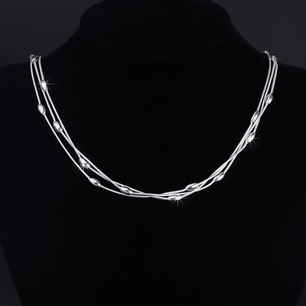 sterling silver Charms beads Necklace for women