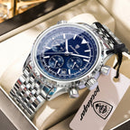 POEDAGAR Top Fashion Men Wristwatch Stainless Steel Luminous Quartz Man Clock Date Chronograph Military Men's Watches