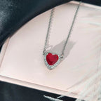 New Style Creative Arrow Through Heart Couple Pendant Heart-Shaped Collar Chain Valentine's Day Necklace Jewelry Gift - Revelloventures