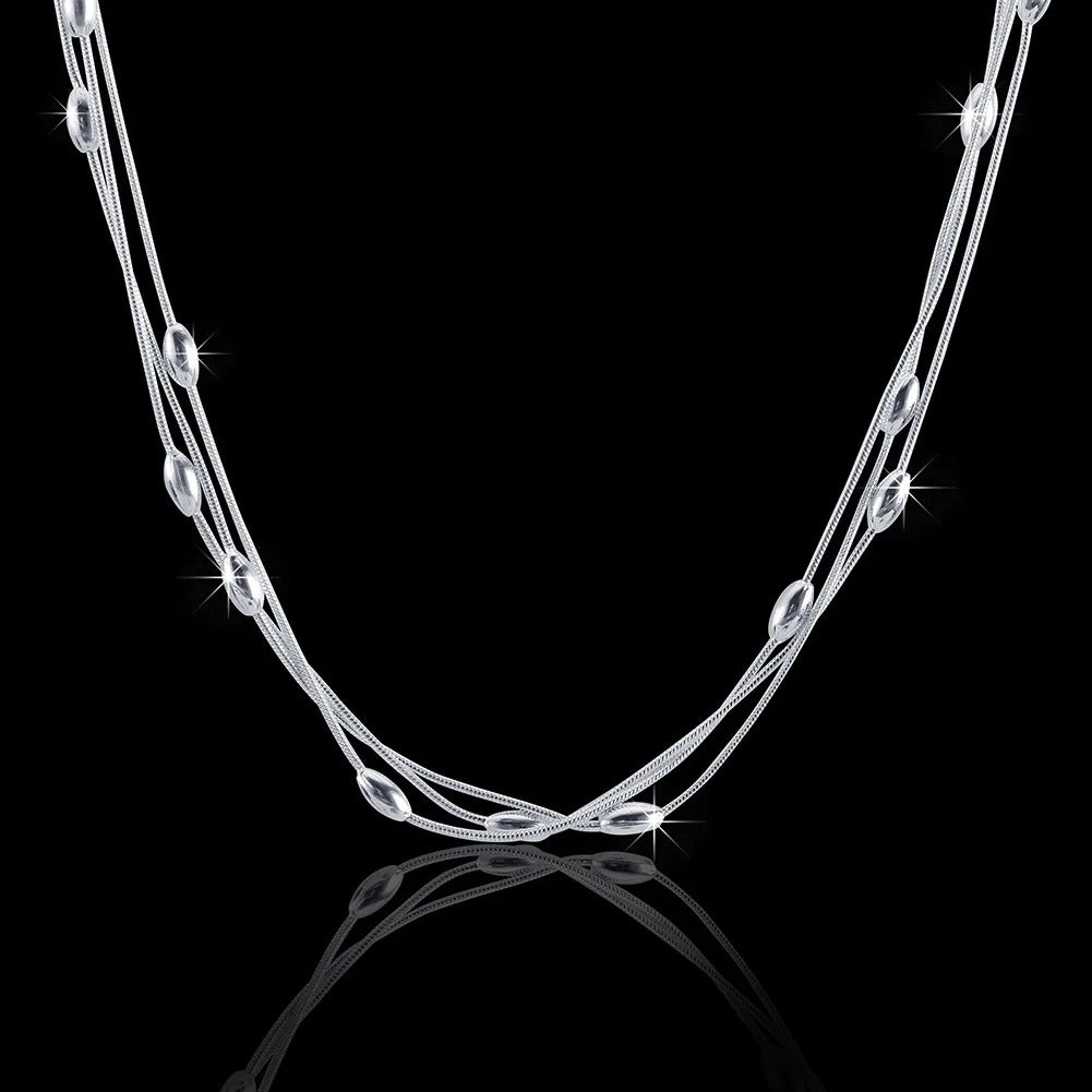 sterling silver Charms beads Necklace for women