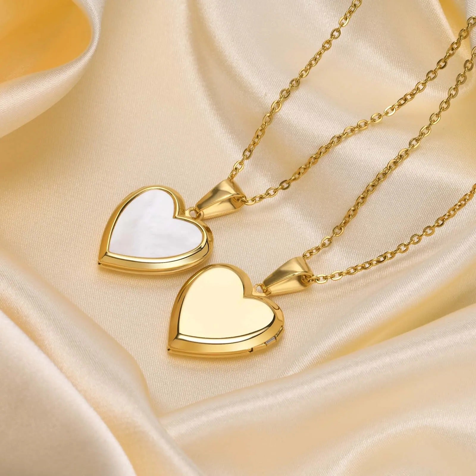 Vnox Women Locket Necklaces, Openable Heart Pendants - Revelloventures