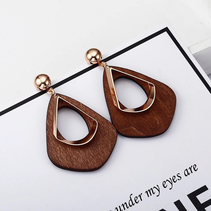 Ethnic Hollow Out Geometric Drop Earrings For Women