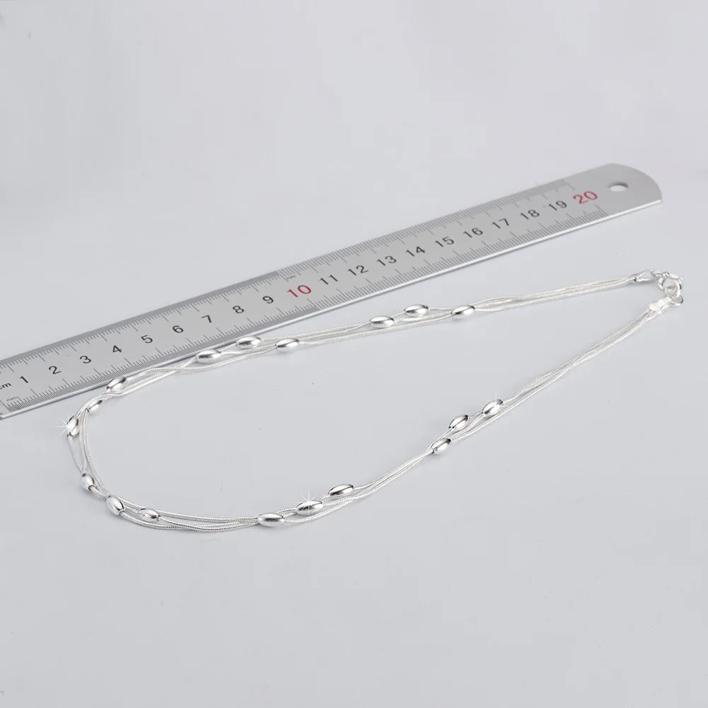 sterling silver Charms beads Necklace for women