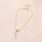 Vintage Butterfly Necklace Women Golden Stainless Steel Blade Snake Chains - Revelloventures