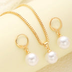 LATS 3 Pcs/Set Round Pearl Pendant Necklace For Women - Revelloventures