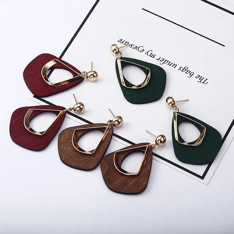Ethnic Hollow Out Geometric Drop Earrings For Women