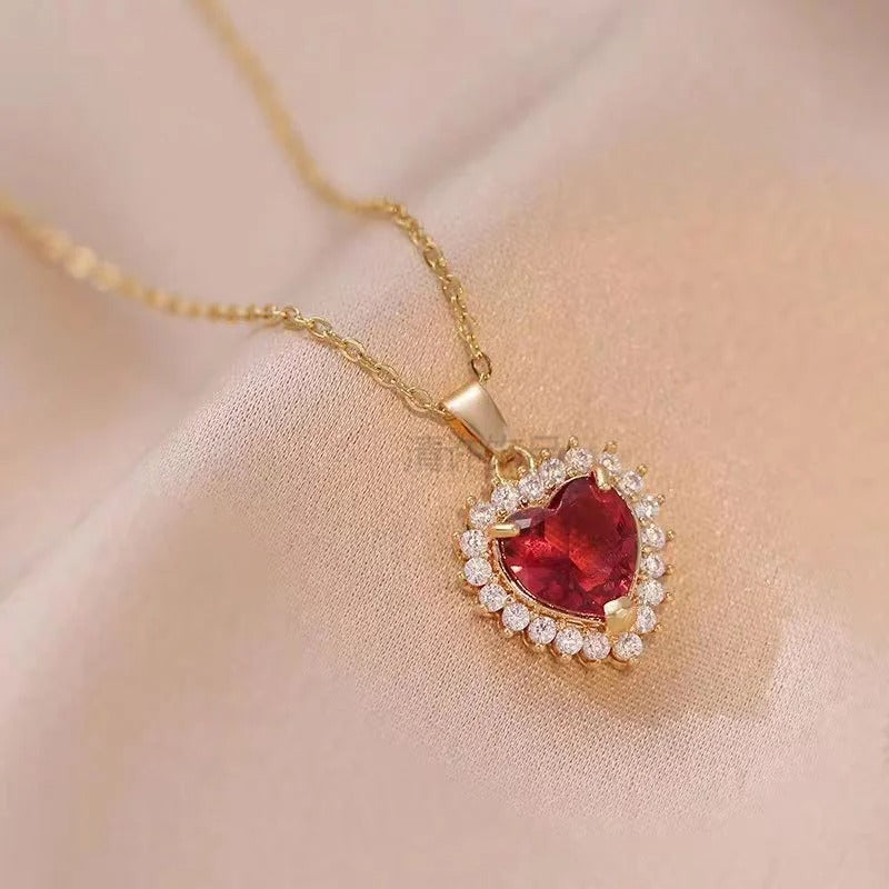 New Style Creative Arrow Through Heart Couple Pendant Heart-Shaped Collar Chain Valentine's Day Necklace Jewelry Gift - Revelloventures