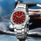 Luxury Man Watch Business Waterproof Male Clock Luminous Date Stainless Steel Square Quartz Men