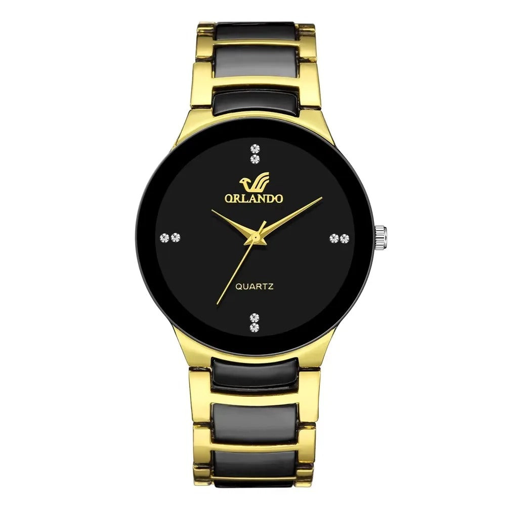 black dial steel quartz men business watch - Revelloventures