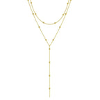 LATS Gold Color Double Layered Long Tassel Chain Necklaces for Women - Revelloventures