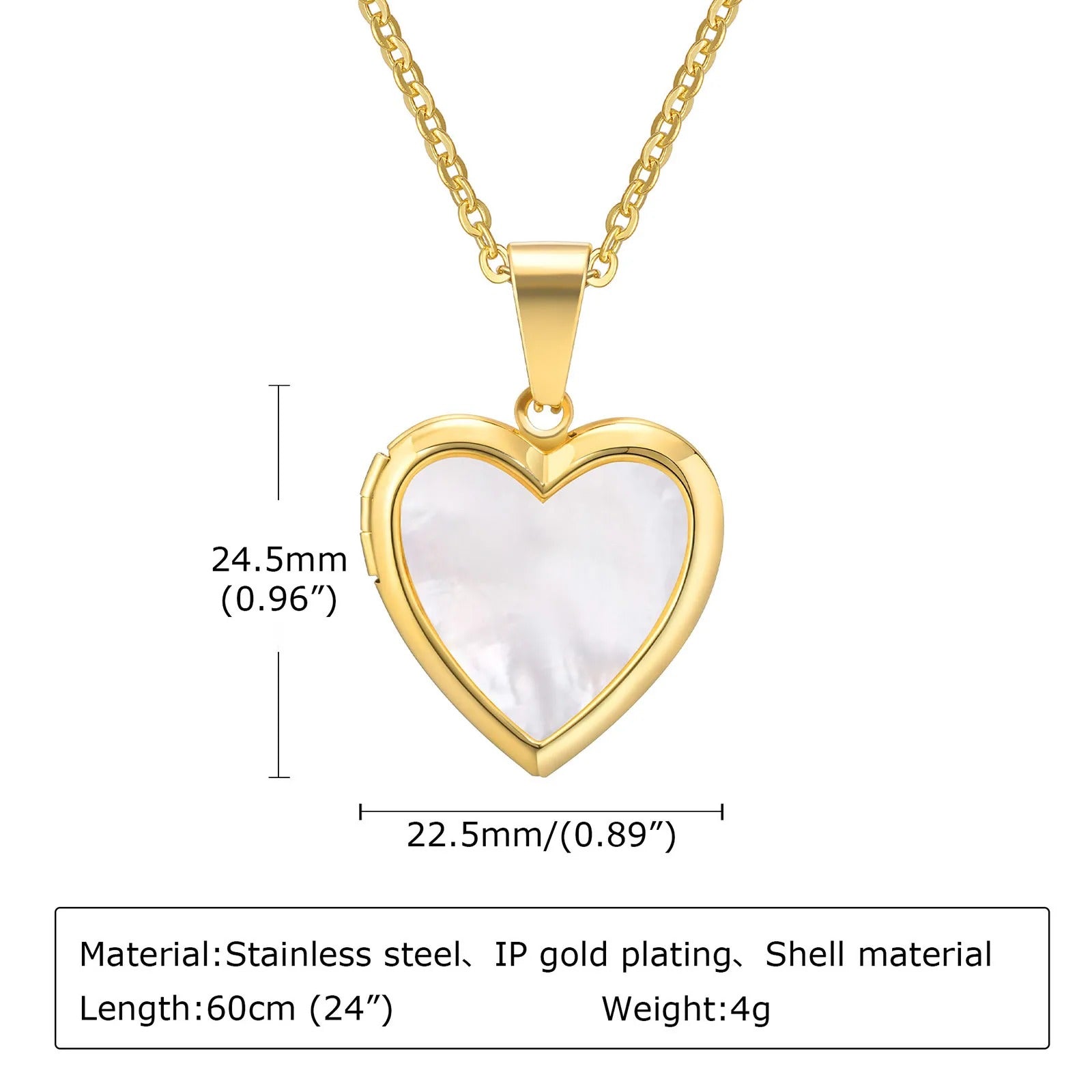 Vnox Women Locket Necklaces, Openable Heart Pendants - Revelloventures