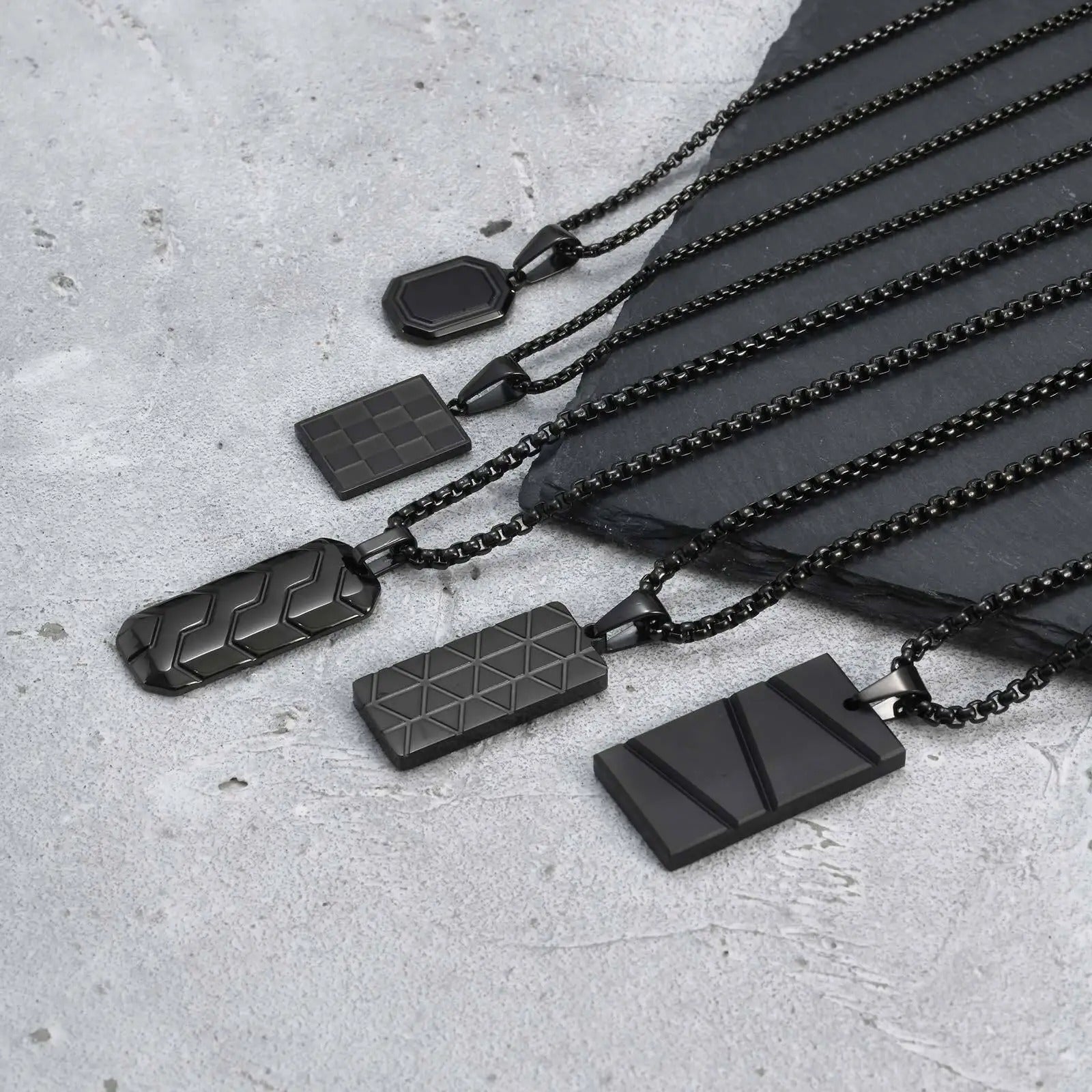 Vnox Small Dogtags Pendant Necklaces for Men - Revelloventures