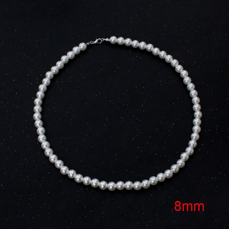 Classic Elegant White Pearl Chokers Necklace For Women and Men