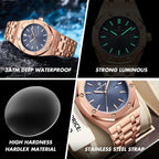 PAAZOMU Luxury Business Man Wristwatch Waterproof Luminous Date Men - Revelloventures