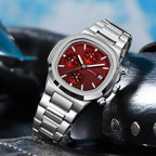 Luxury Man Watch Business Waterproof Male Clock Luminous Date Stainless Steel Square Quartz Men