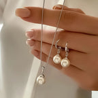 LATS 3 Pcs/Set Round Pearl Pendant Necklace For Women - Revelloventures