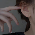 Lovely Sweet Grey Leaf Stud Earrings for Women - Revelloventures