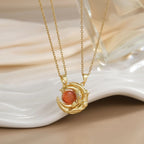 Stainless Steel Magnetic Sun Moon Couple Necklace Fashion Chain for Men and Women