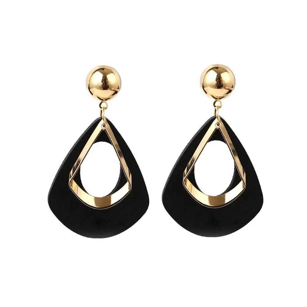 Ethnic Hollow Out Geometric Drop Earrings For Women