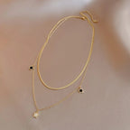 Stainless Steel Multilayer Chain Star Charm Necklace Bracelet for Women - Revelloventures