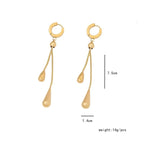 Stainless Steel New Fashion Jewelry Sets Pulling Adjustment Droplet Shape Charm Chain Choker Necklaces Earrings for Women - Revelloventures