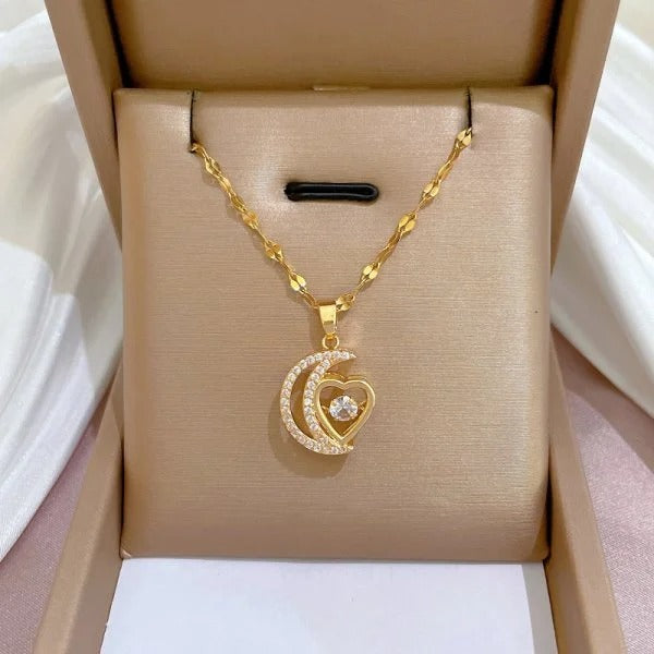 Exquisite and Fashionable Stainless Steel Sun Pendant Necklace For Women