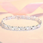 4Pcs/Set Fashion Snake Green Gemstone Bangle Rhinestone Full Metal Bracelet For Women - Revelloventures